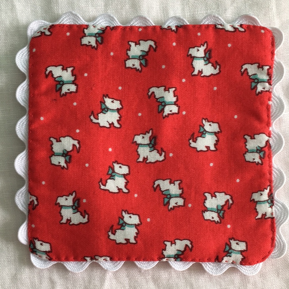 ✨Handmade Vintage-style Scottie Dog Coasters, set of 2✨ - Picture 8 of 12